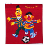 Bert en ernie met voetbal | Sesamstraat Applicatie | 67 x 71 mm Applicatie SESAMSTRAAT - BERT - ERNIE - VOETBAL 4000315904242